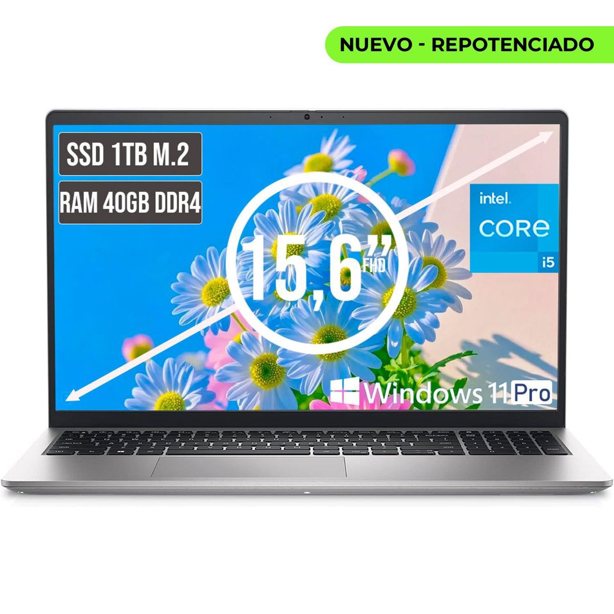 DELL - PORTATIL DELL INSPIRON INTEL CORE I5 1334U SSD 1TB RAM 40GB LED 156 FHD LC W11 PRO