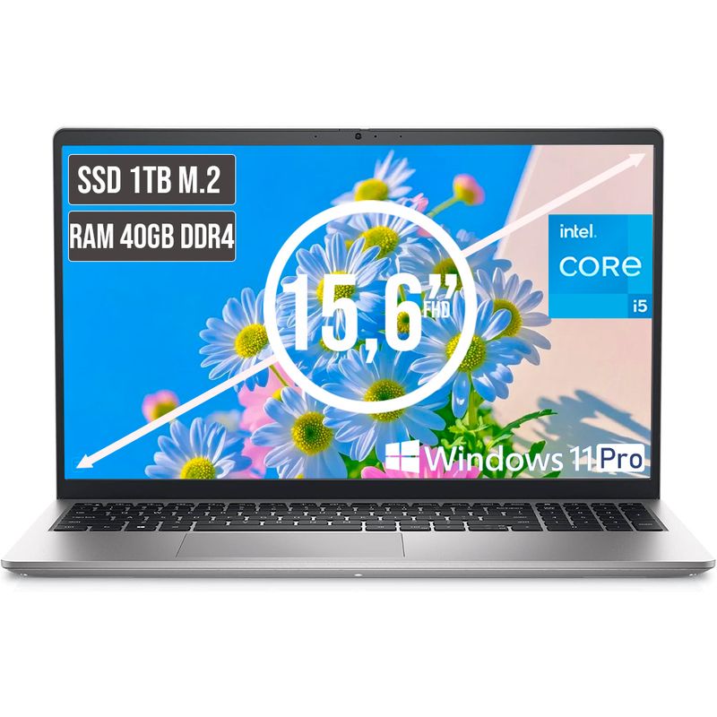 DELL - PORTATIL DELL INSPIRON INTEL CORE I5 1334U SSD 1TB RAM 40GB LED 156 FHD LC W11 PRO
