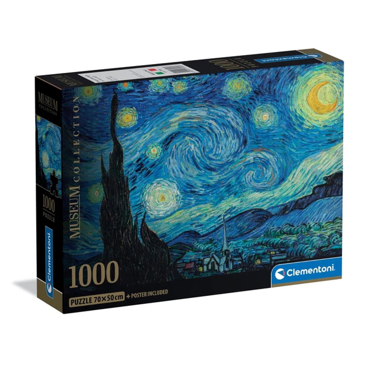 CLEMENTONI - Rompecabezas 1000 Piezas Noche Estrellada Van Gogh Original