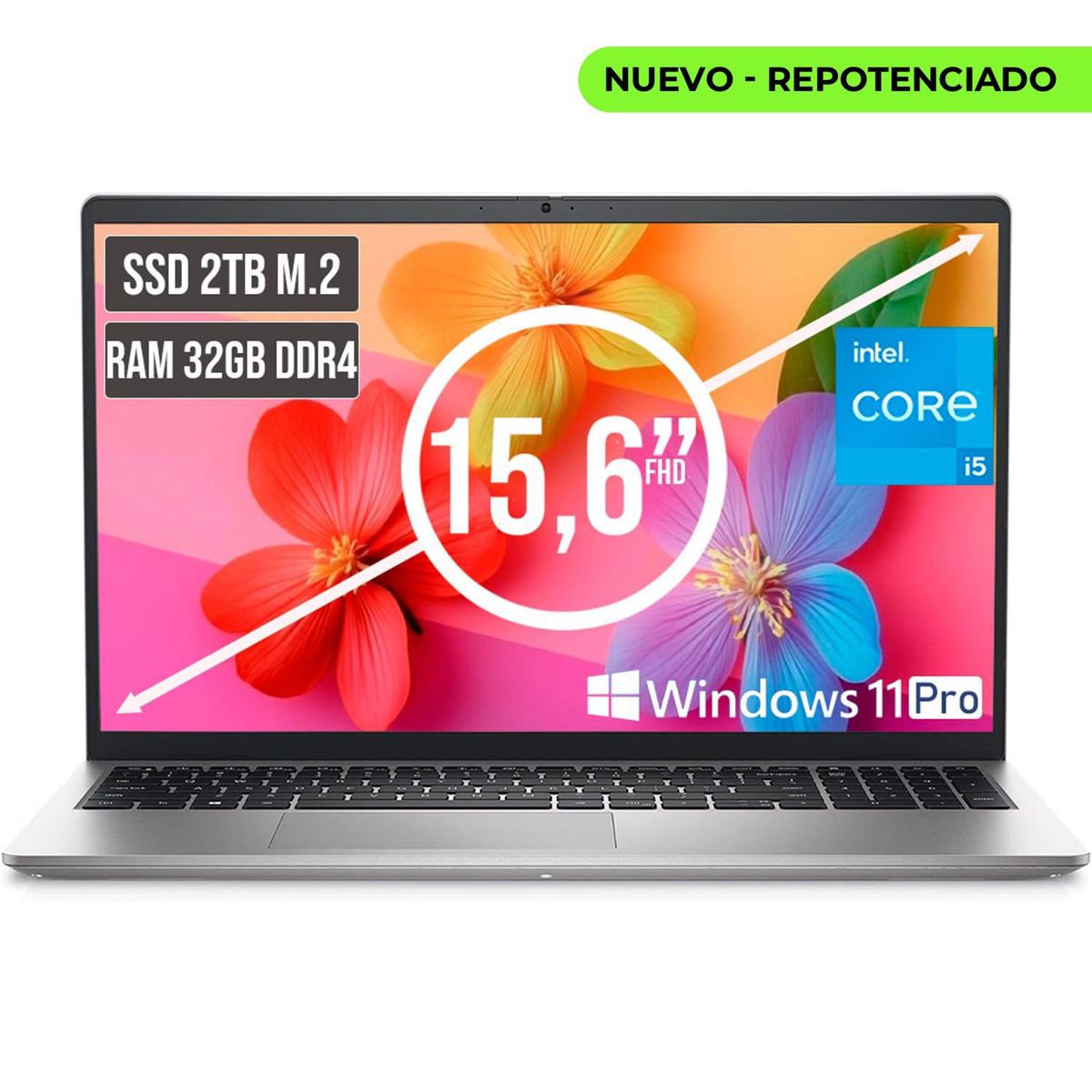 DELL - PORTATIL DELL INSPIRON INTEL CORE I5 1334U SSD 2TB RAM 32GB LED 156 FHD LC W11 PRO