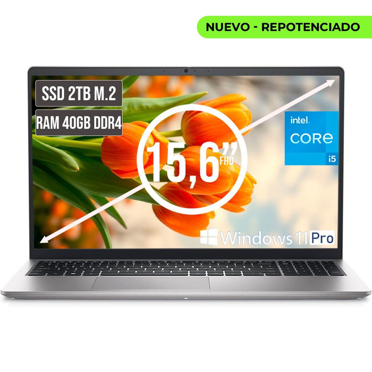 DELL - PORTATIL DELL INSPIRON INTEL CORE I5 1334U SSD 2TB RAM 40GB LED 15,6 FHD LC W11 PRO