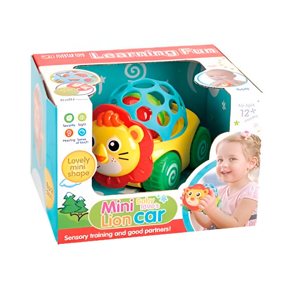 GENERICO - Sonajero Carro Leon Juguete Interactivo Aprendizaje Bebes