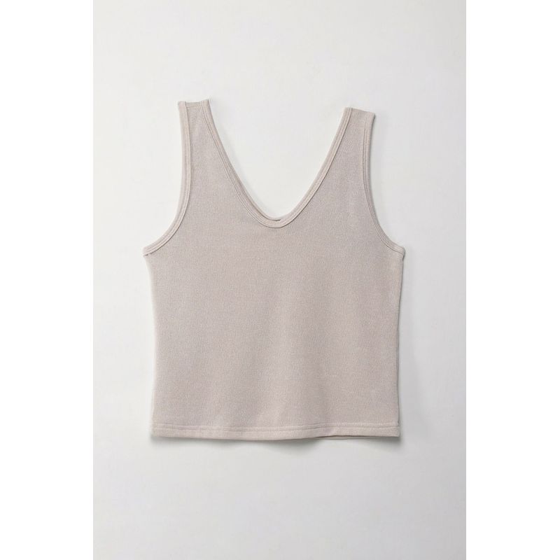 TOPMARK - Camiseta básica manga sisa crudo para mujer
