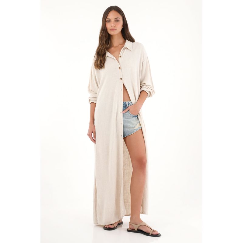 TOPMARK - Cover Up manga larga crudo para mujer