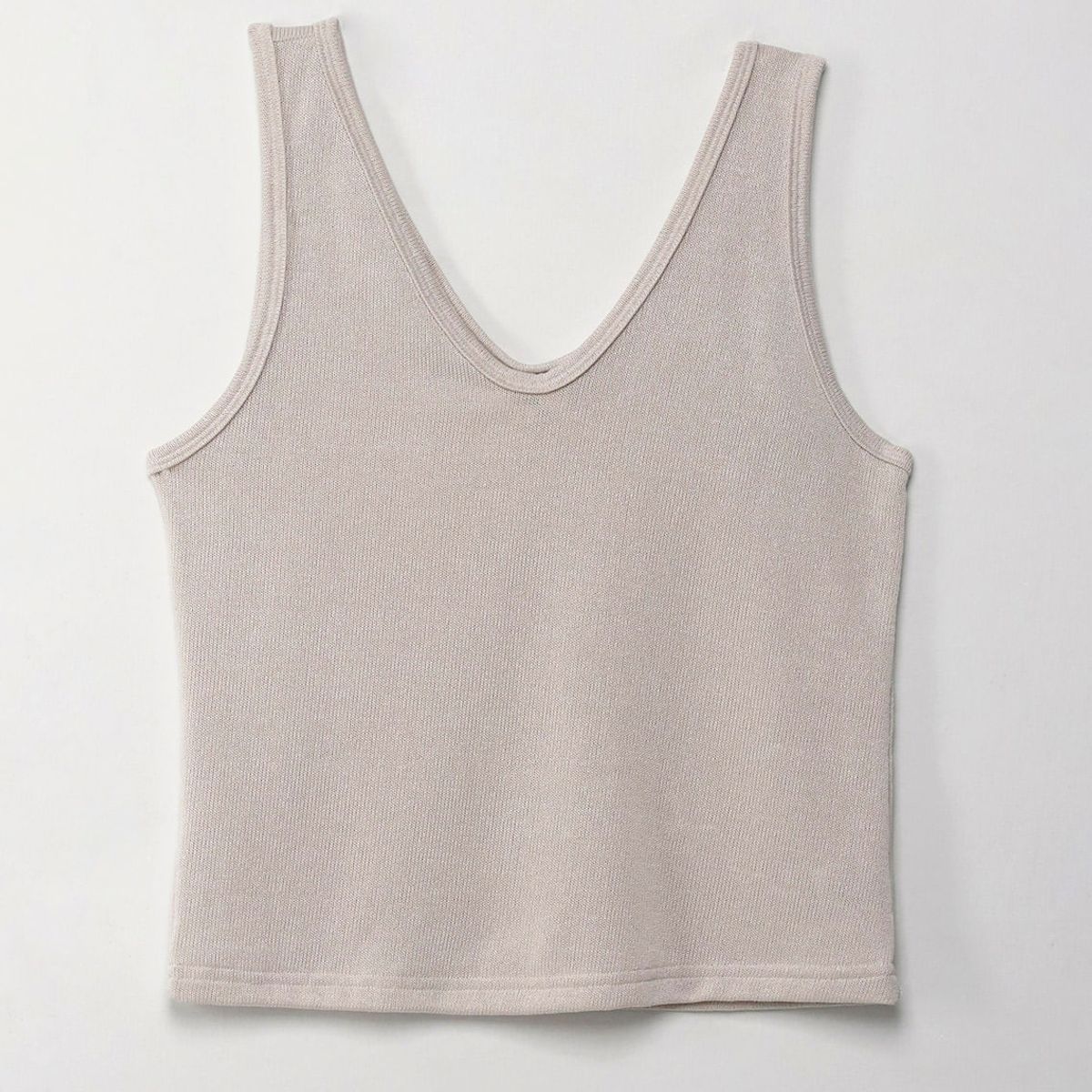 TOPMARK - Camiseta básica manga sisa crudo para mujer