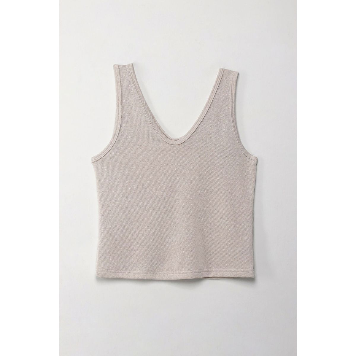 TOPMARK - Camiseta básica manga sisa crudo para mujer