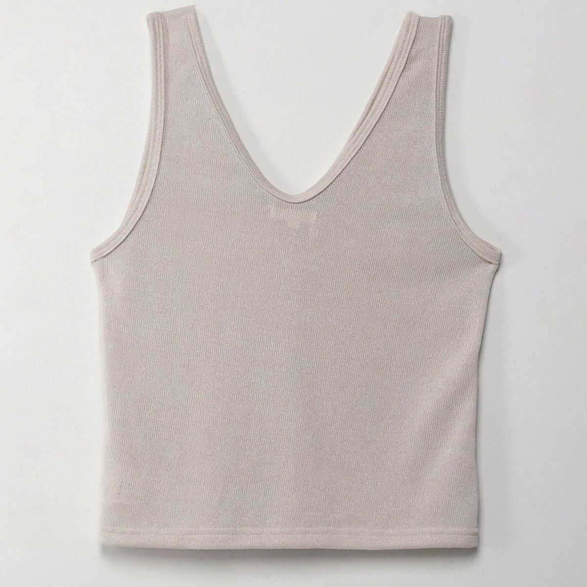 TOPMARK - Camiseta básica manga sisa crudo para mujer