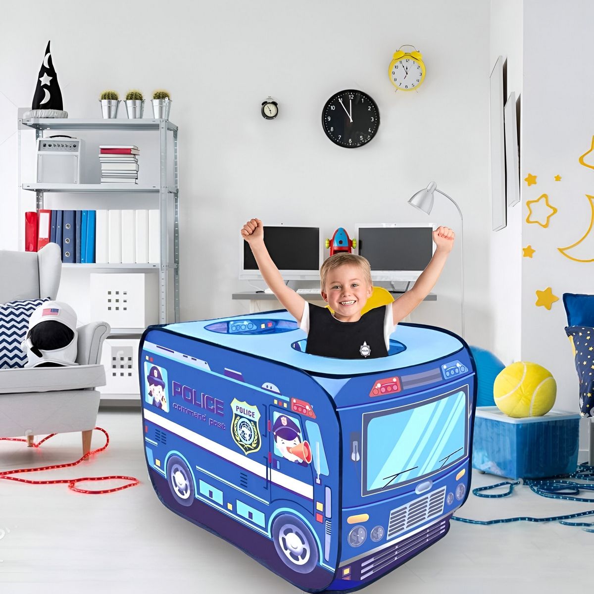 GENERICO - Carpa Camping Set Forma Carro Infantil Unisex