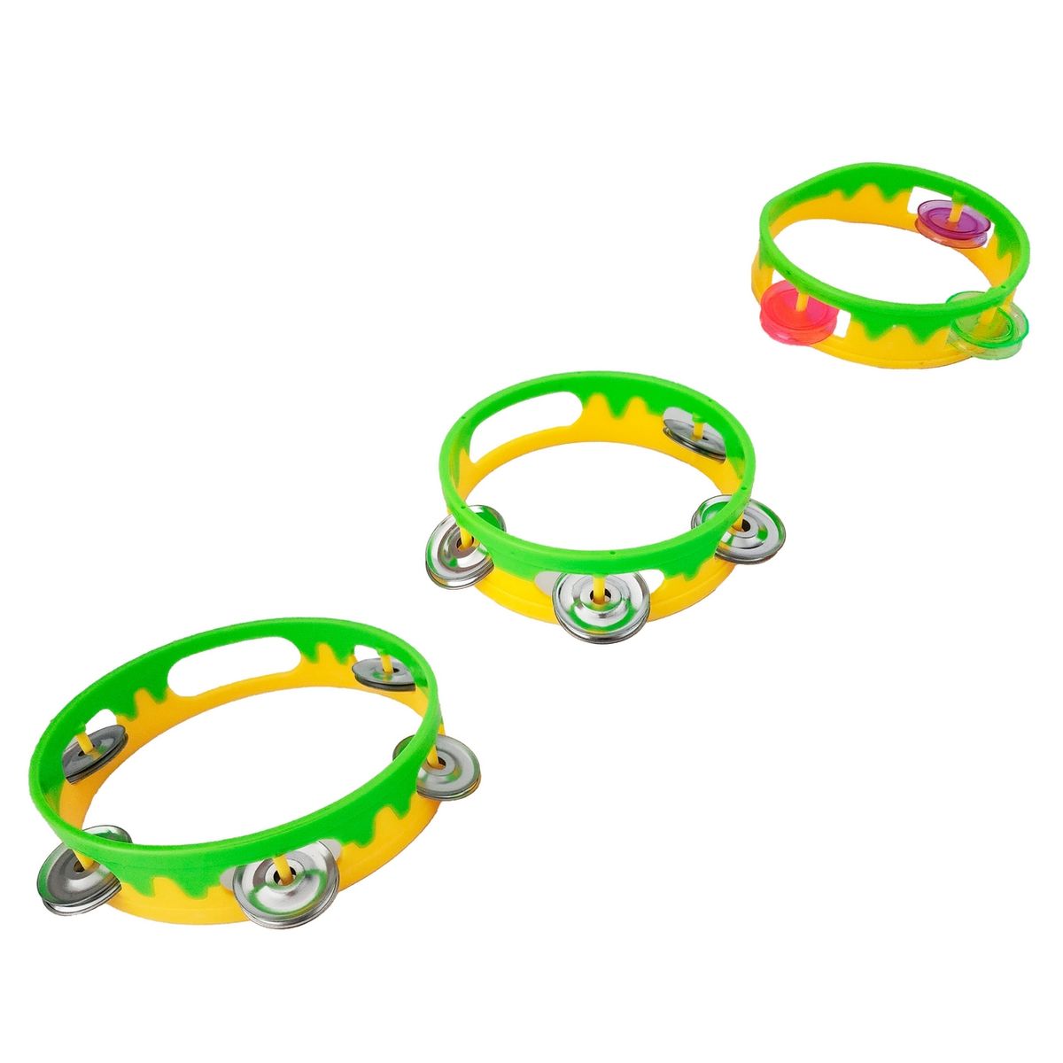 GENERICO - Pandereta Maraca Sonaja Interactiva X 3 Unidades