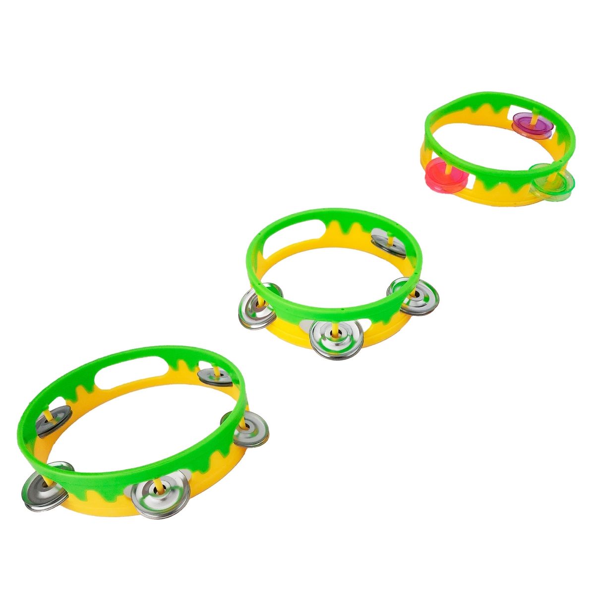 GENERICO - Pandereta Maraca Sonaja Interactiva X 3 Unidades