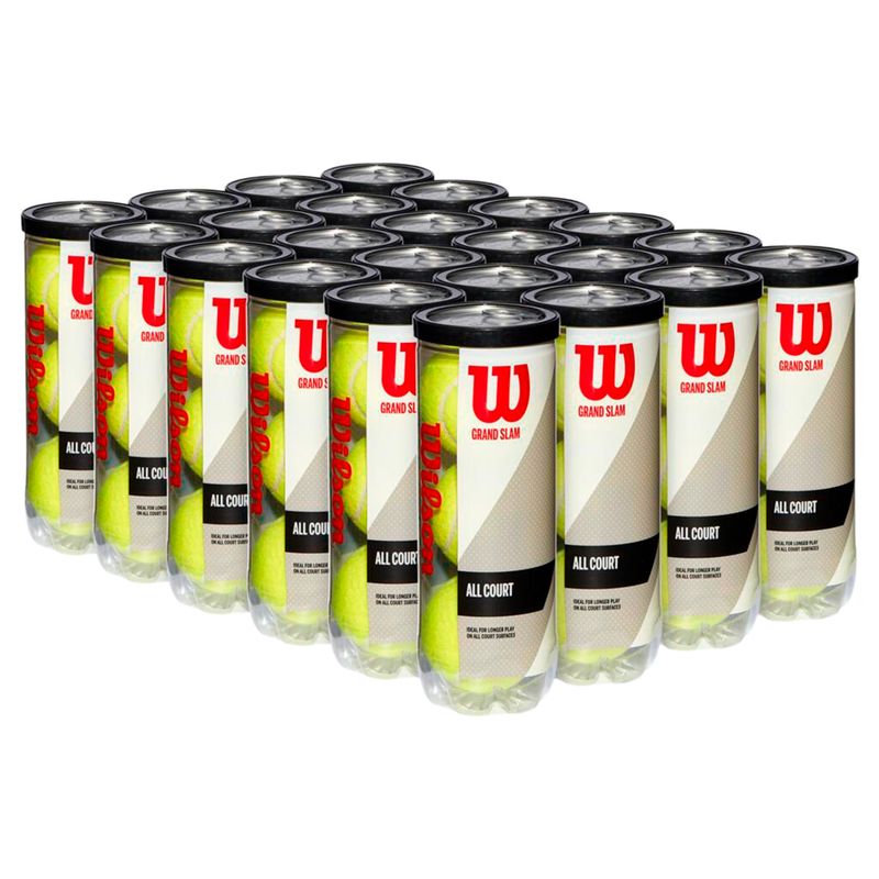 WILSON - Caja x24 Tarros Pelotas de Tenis Wilson Grand Slam