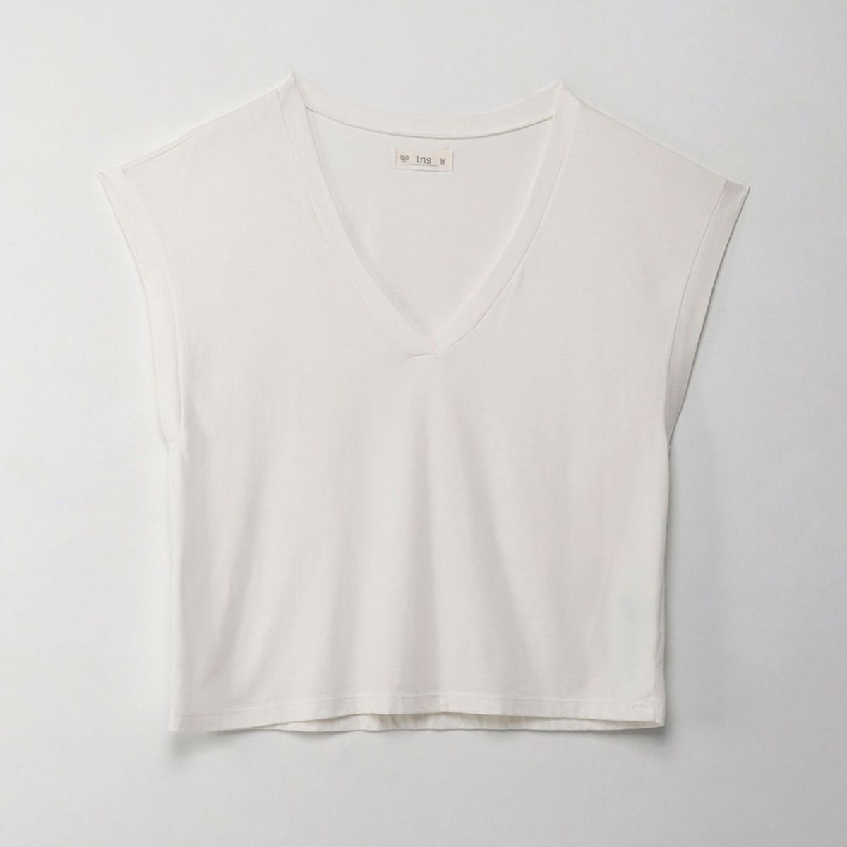 TENNIS - Camiseta manga sisa crudo para mujer