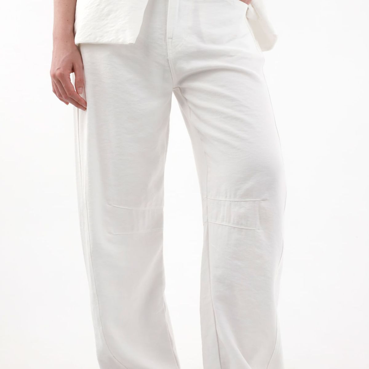 TENNIS - Pantalón Horseshoe en twill pesado crudo para mujer