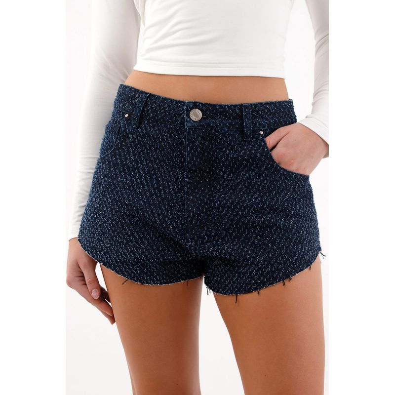 TENNIS - Bermuda en algodón 100% azul para mujer