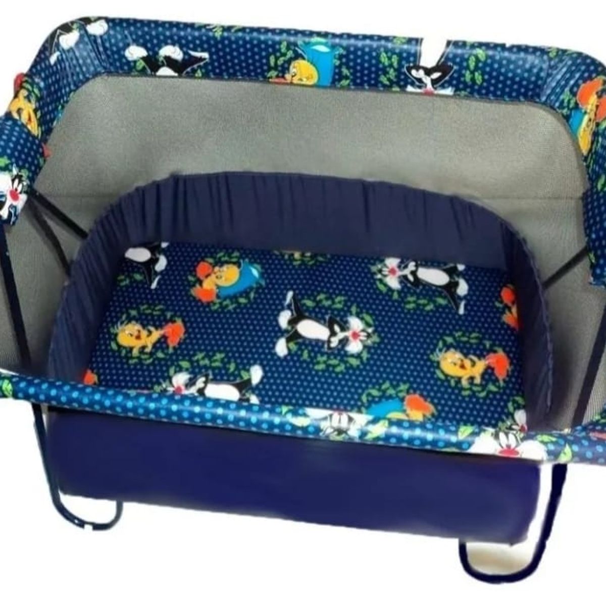 GENERICO - Cuna Corral Sencillo y Económico Para Bebe Toldillo Azul