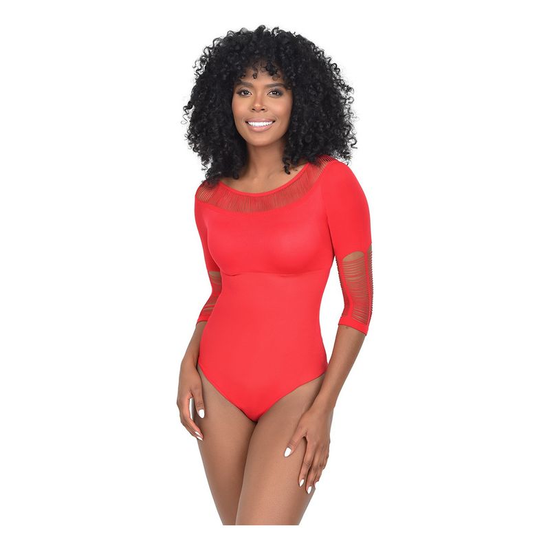 RITCHI - Body Faja Monroy Tipo Tanga Manga 34 Con Diseño  Ritchi