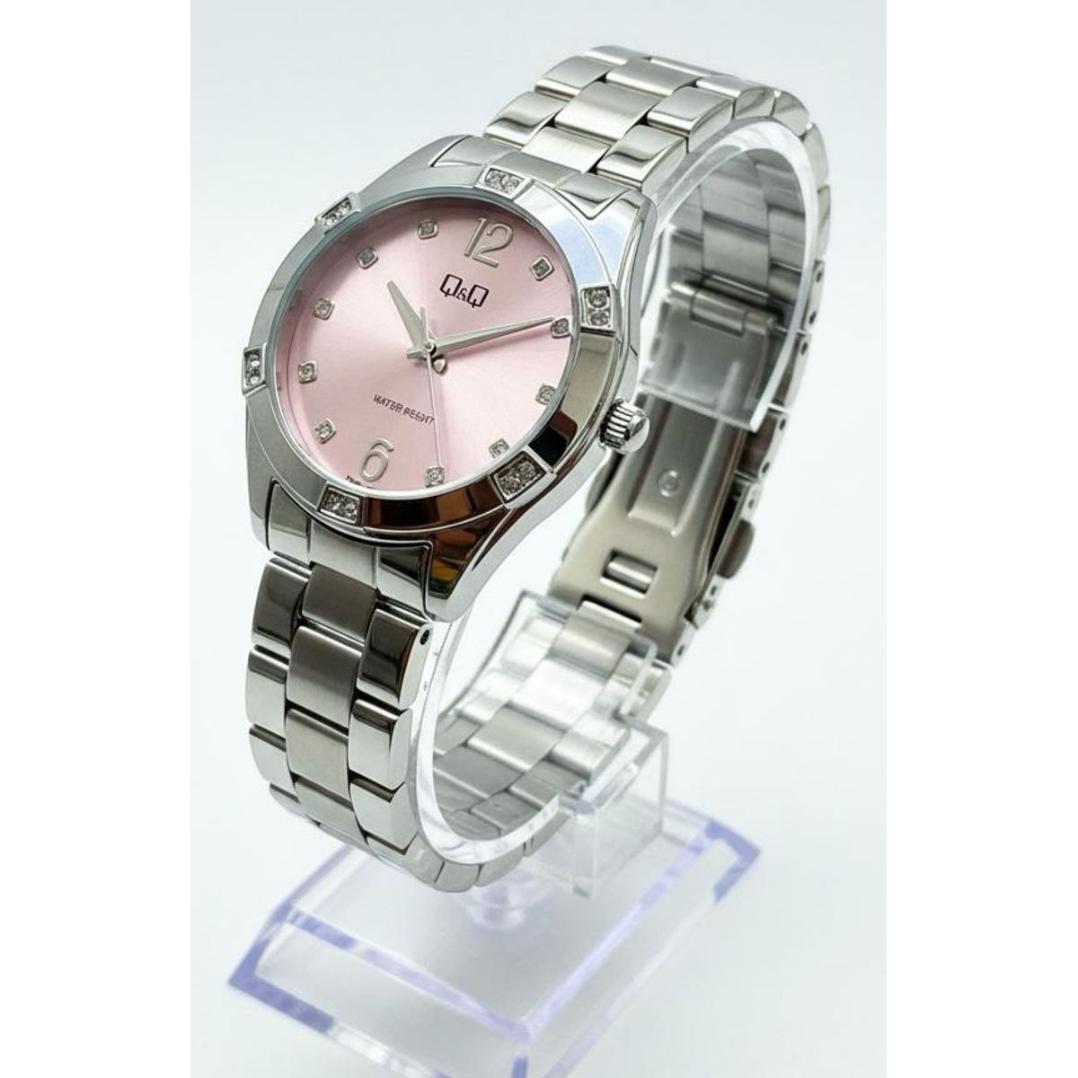 Q&Q - Reloj de moda para mujer plateado