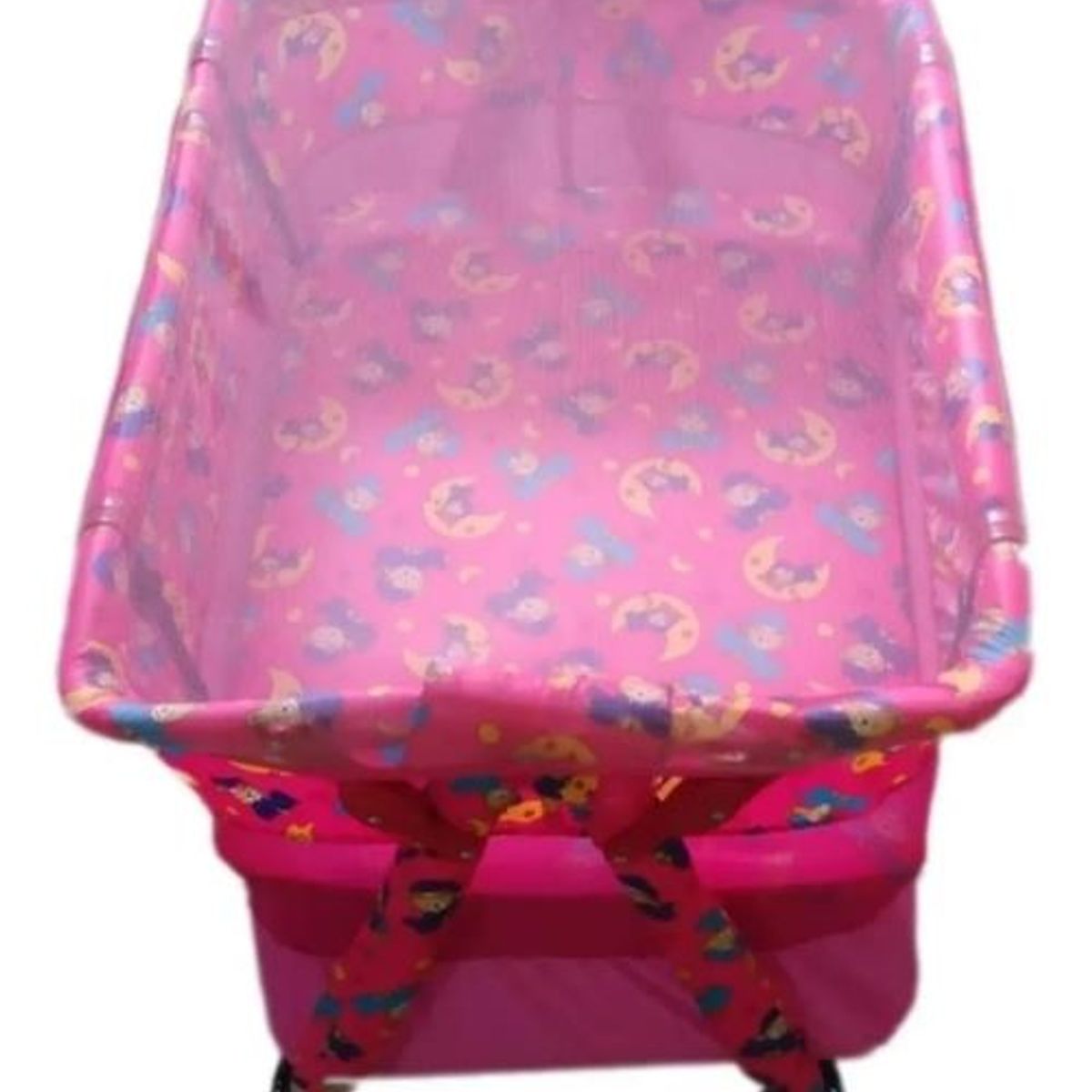 GENERICO - Cuna Corral Sencillo y Económico Para Bebe Colchoneta Rosado