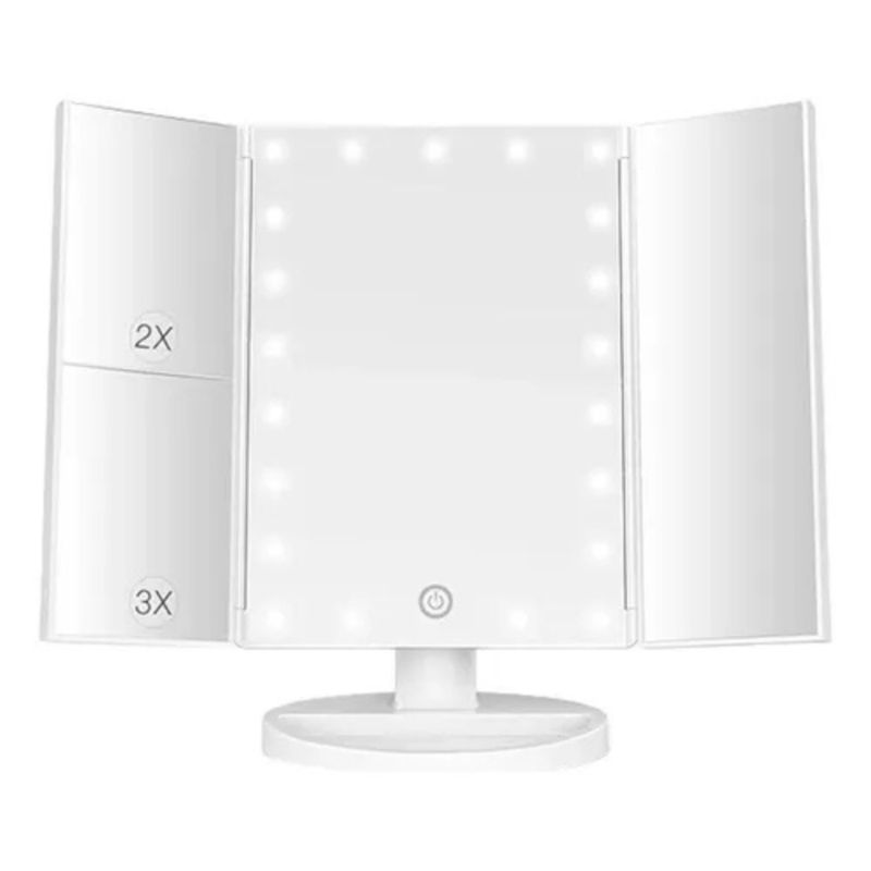 GENERICO - Espejo Maquillaje Con Luz Led Blanco A06B