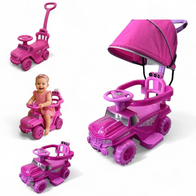 BRITOCHET - Carro Montable Paseador Bebé Niño Luces REF MTB345 ROSADO