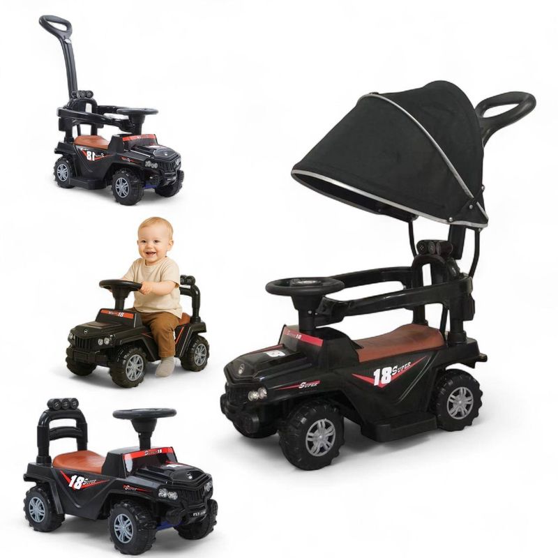 BRITOCHET - Carro Montable Paseador Bebé Niño Luces REF MTB345 NEGRO