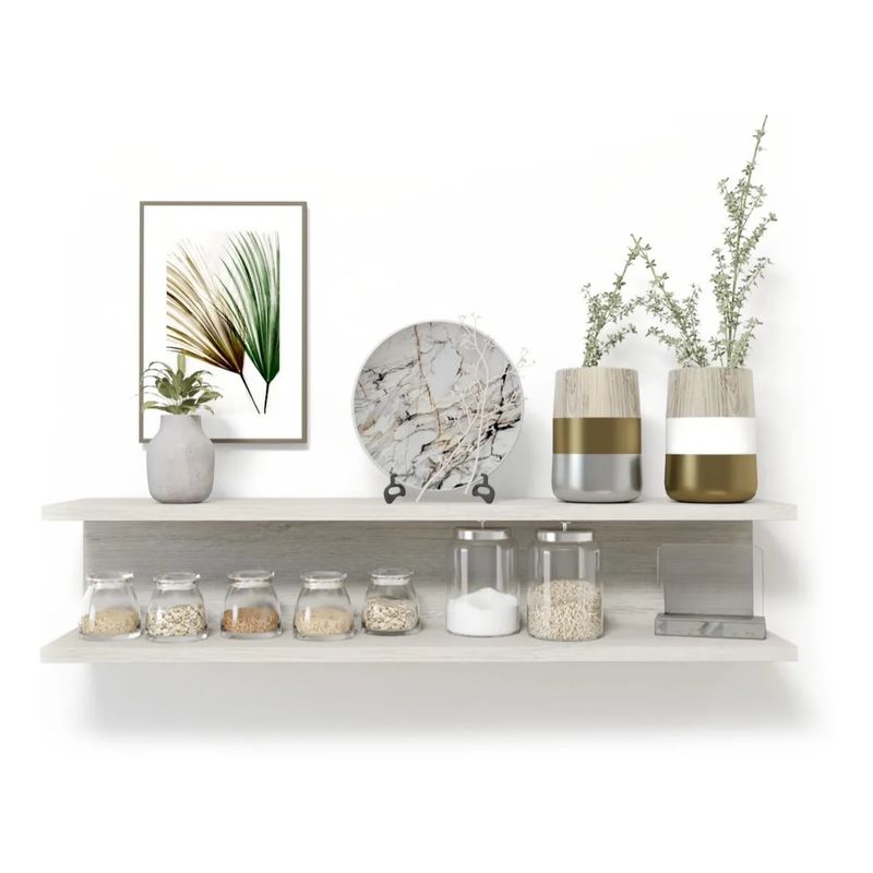 GENERICO - Repisa Flotante Roma - 90 Cm Largo, Decoración Sujetalibros, Chantilli