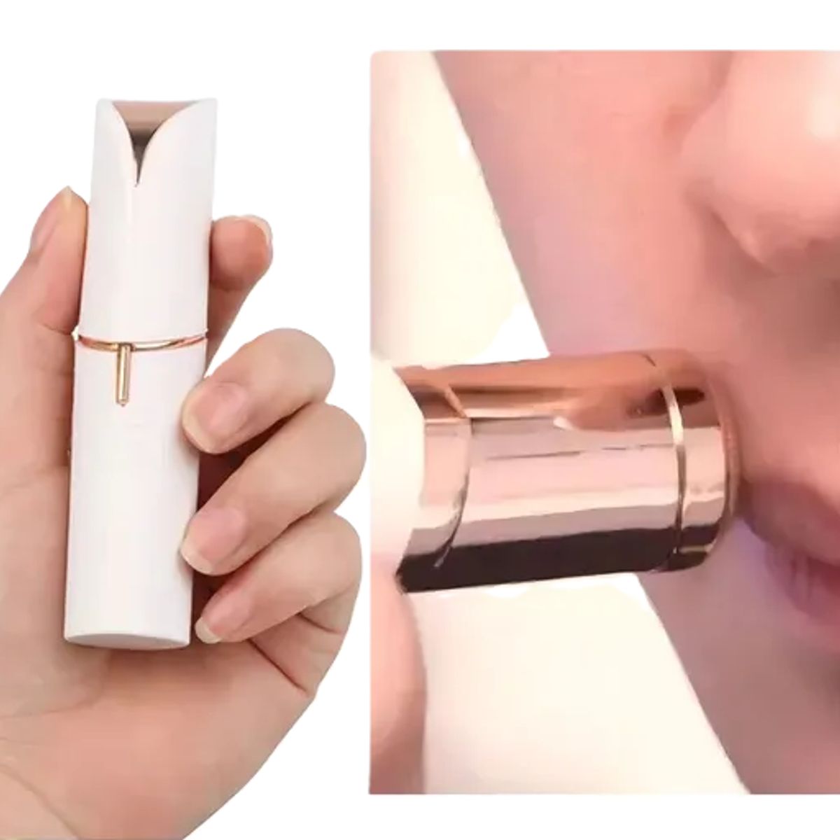 GENERICO - Depilador Facial Bozo Bigote Color Blanco