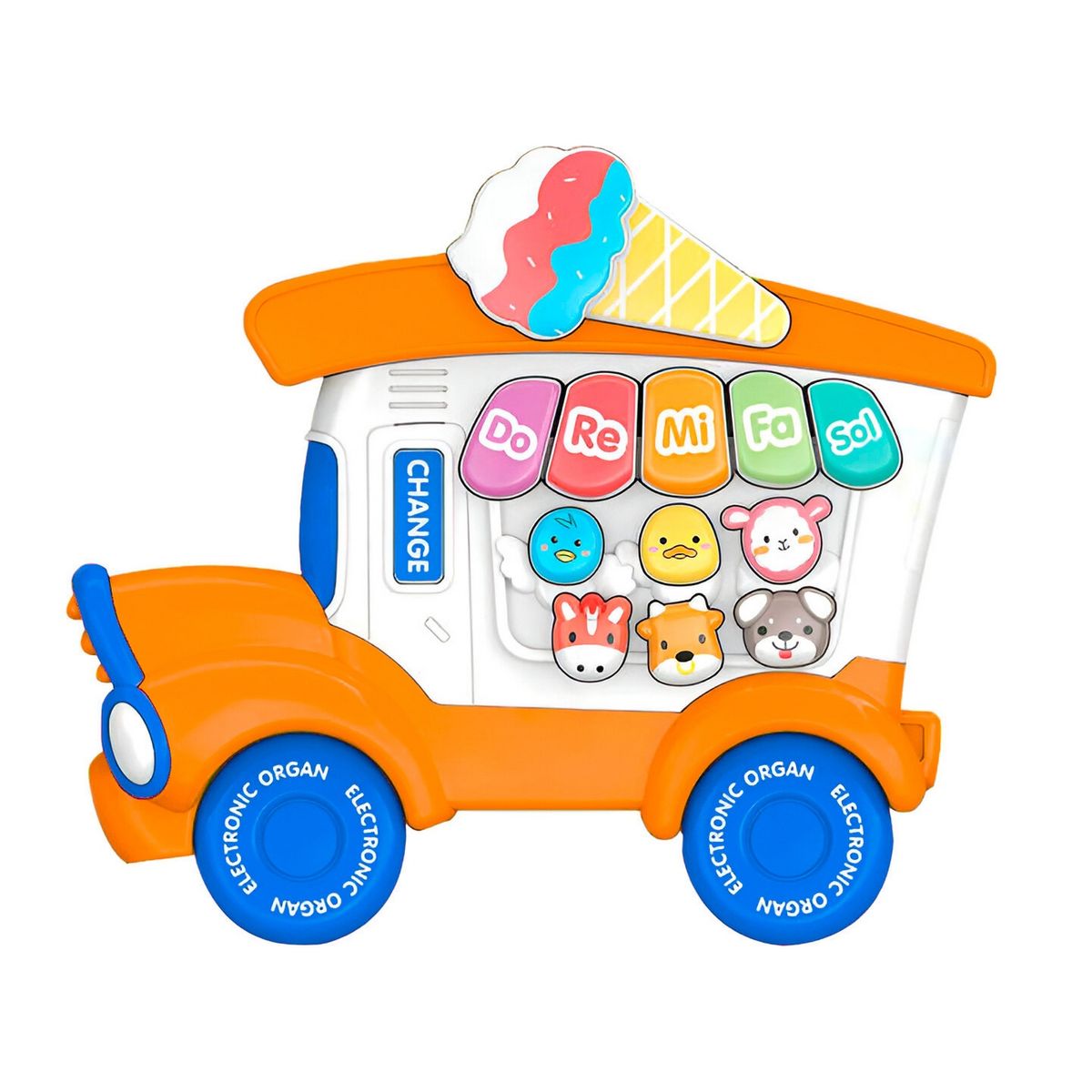 GENERICO - Piano Organeta Musical Camion Helados Animales Bebe+bateria
