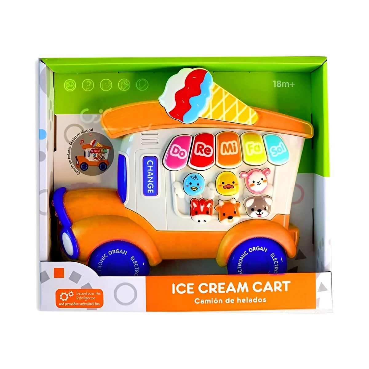 GENERICO - Piano Organeta Musical Camion Helados Animales Bebe+bateria