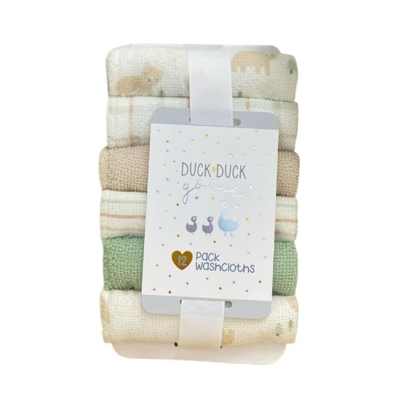 GENERICO - Duck Duck Set 12 Paños De Baño babitas colores surtidos