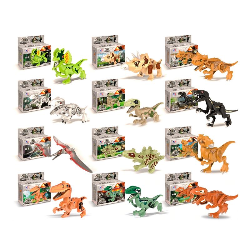 GENERICO - Dinosaurio Especies X 12 Pcs Armables Armatodo Construcción