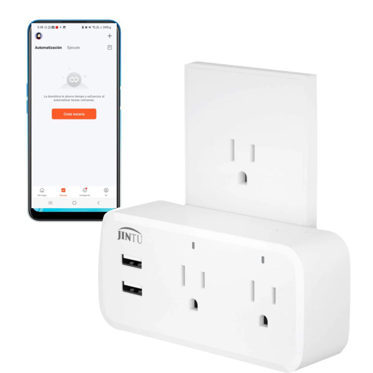 GENERICO - Toma Corriente Inteligente Con Usb Y Control Dual Alexa