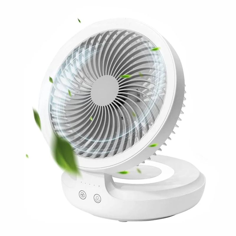 GENERICO - Ventilador Recargable Inalámbrico Portátil LED 4 Velocidades
