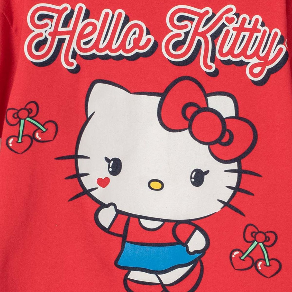 HELLO KITTY - Camiseta de Hello Kitty manga corta rojo/rosado para niña