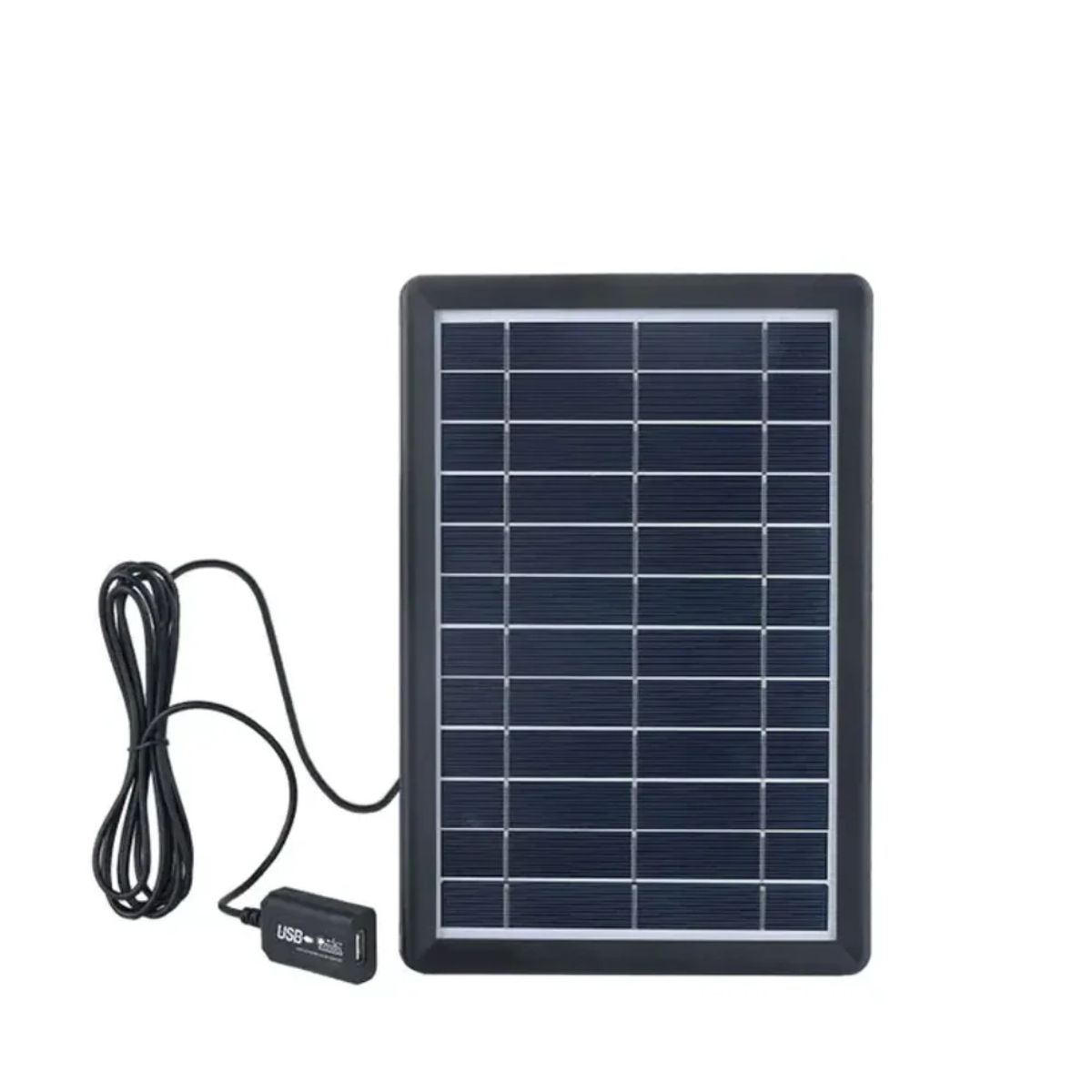 GENERICO - Ventilador Solar 6 En 1: Luz Led, Radio Y Carga Recargable