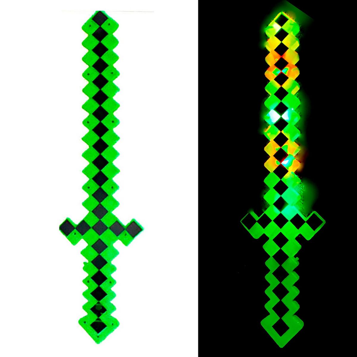 GENERICO - Juguete Espada Minecraft Grande Diamante Niños Led Sonido