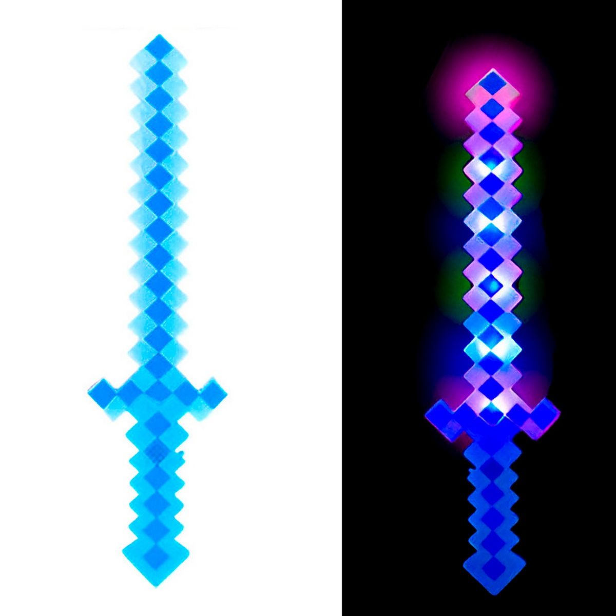 GENERICO - Juguete Espada Minecraft Grande Diamante Niños Led Sonido