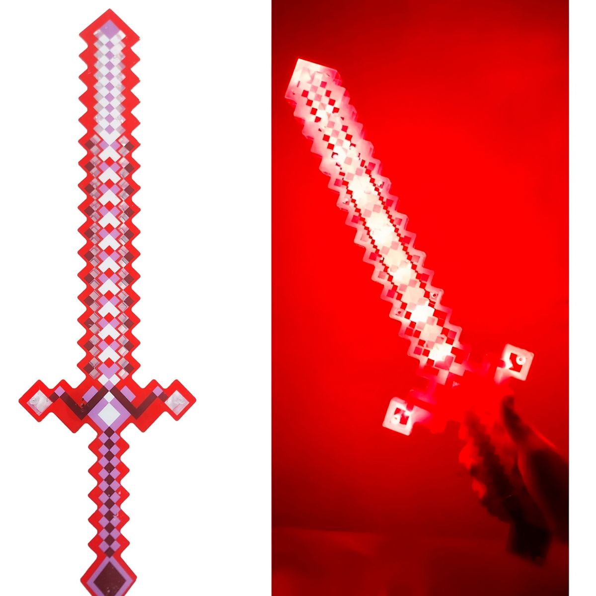 GENERICO - Juguete Espada Minecraft Diamante Niños Led Sonido