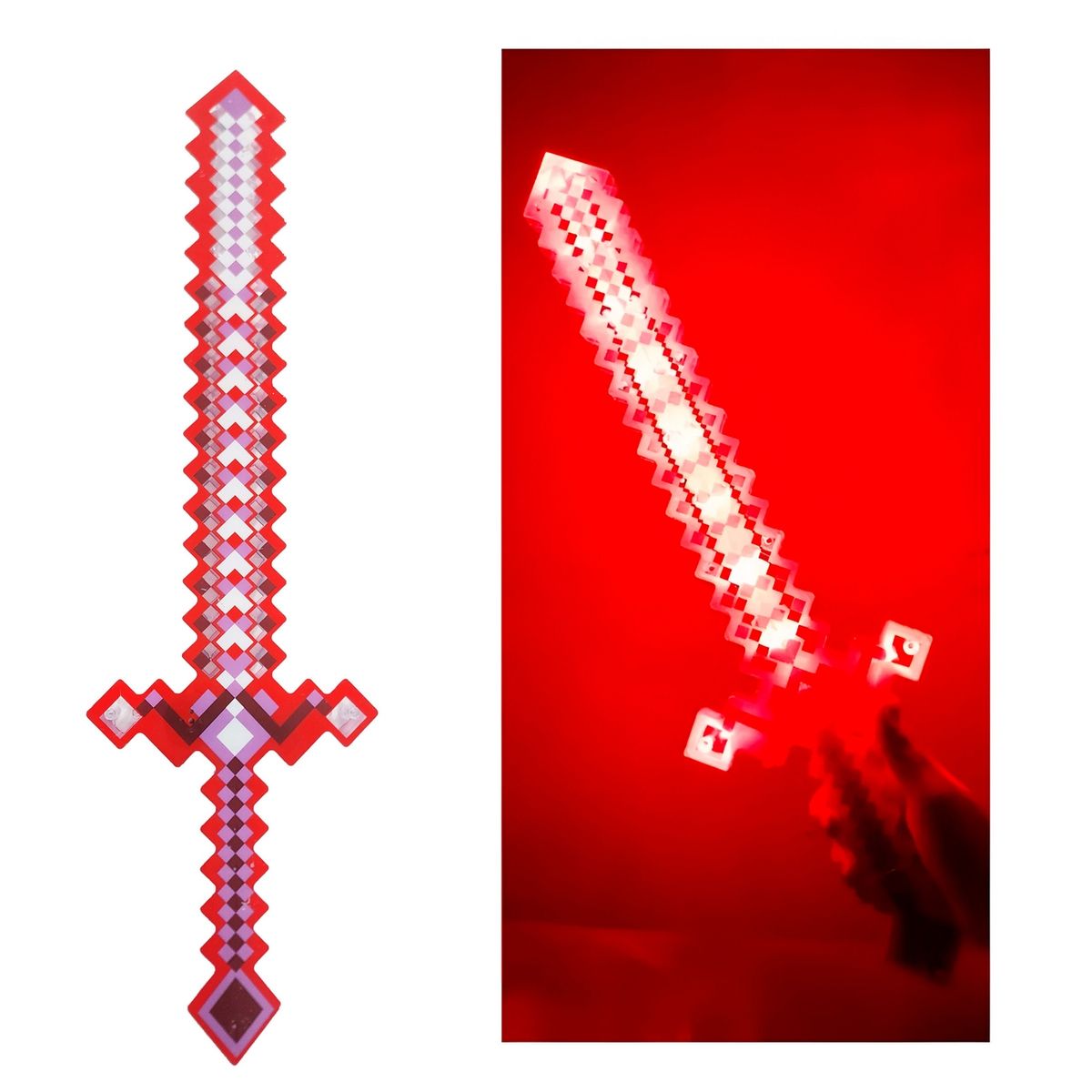 GENERICO - Juguete Espada Minecraft Diamante Niños Led Sonido