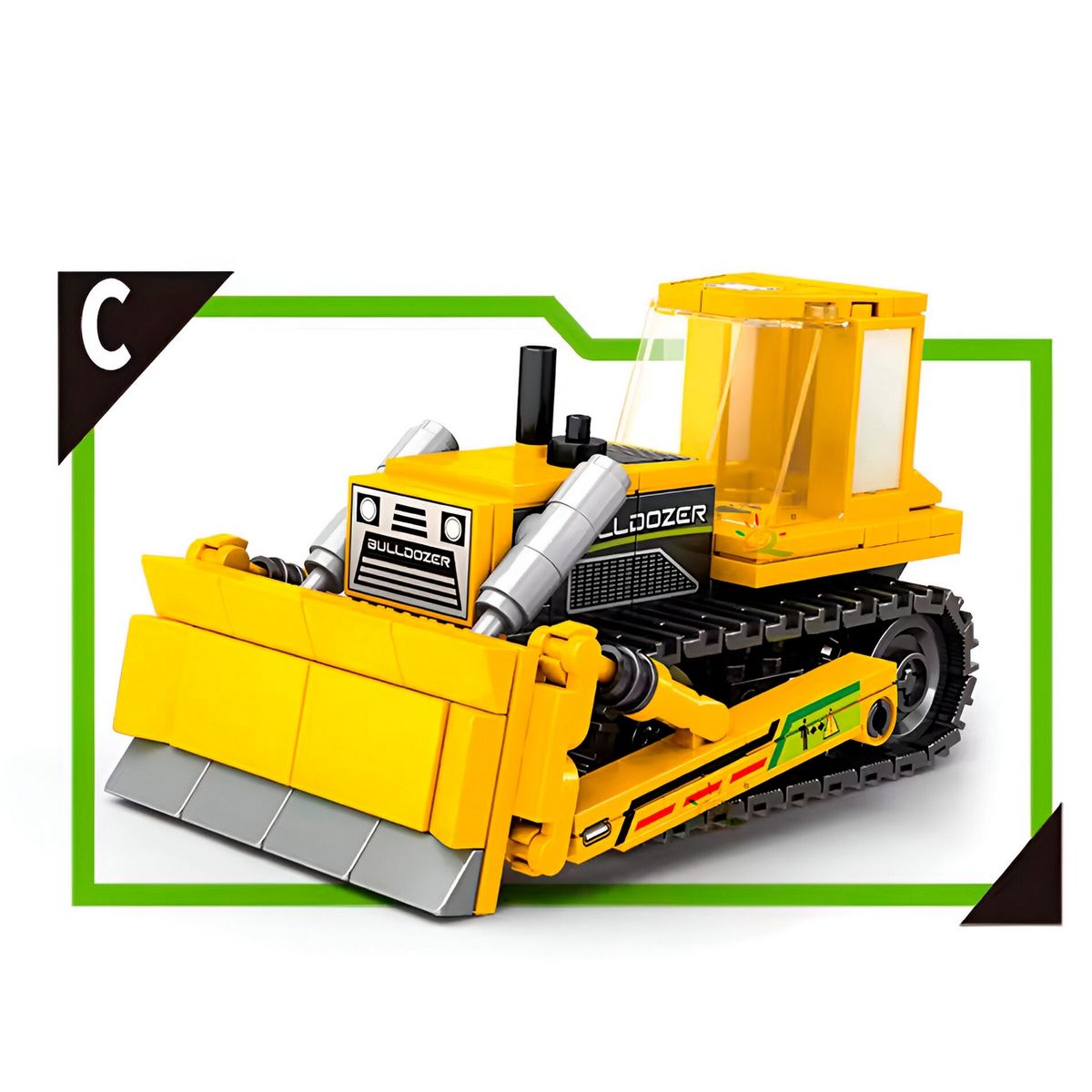 GENERICO - Bulldozer Grua X 4 Juguete Armable Armatodo Construcción