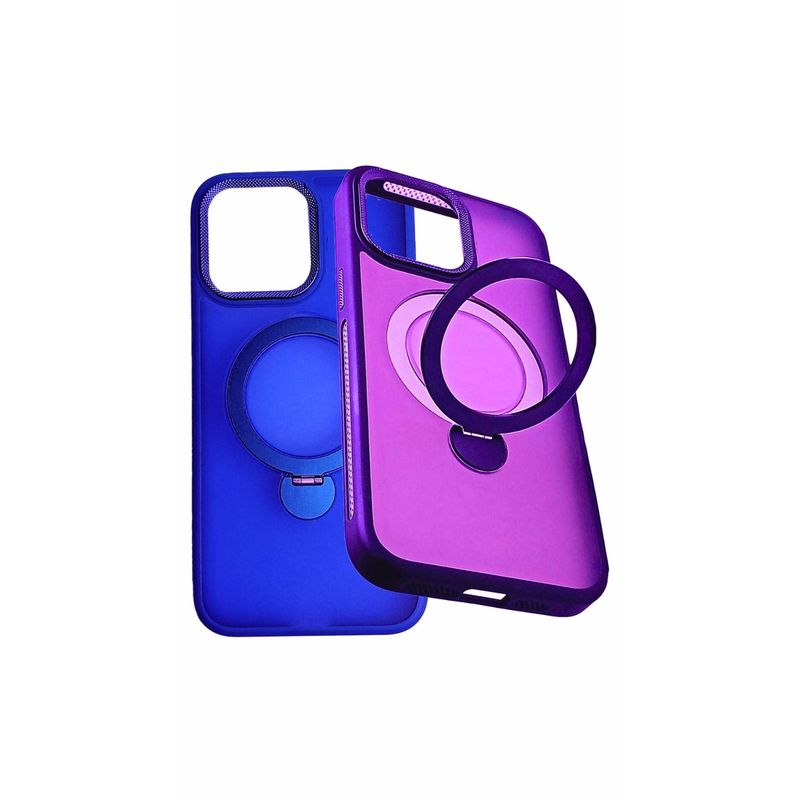 GENERICO - Carcasa Case para Iphone 12 PRO MAX Magsafe Giratorio Negro Tripode