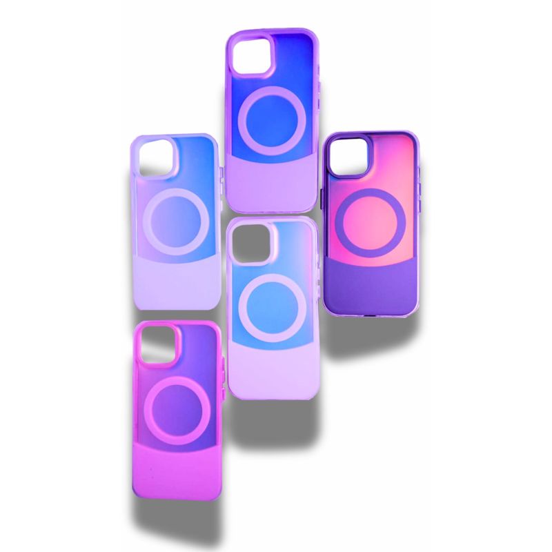 GENERICO - Carcasa Case para Iphone 16 Tornasol Blanco + Manilla Gratis