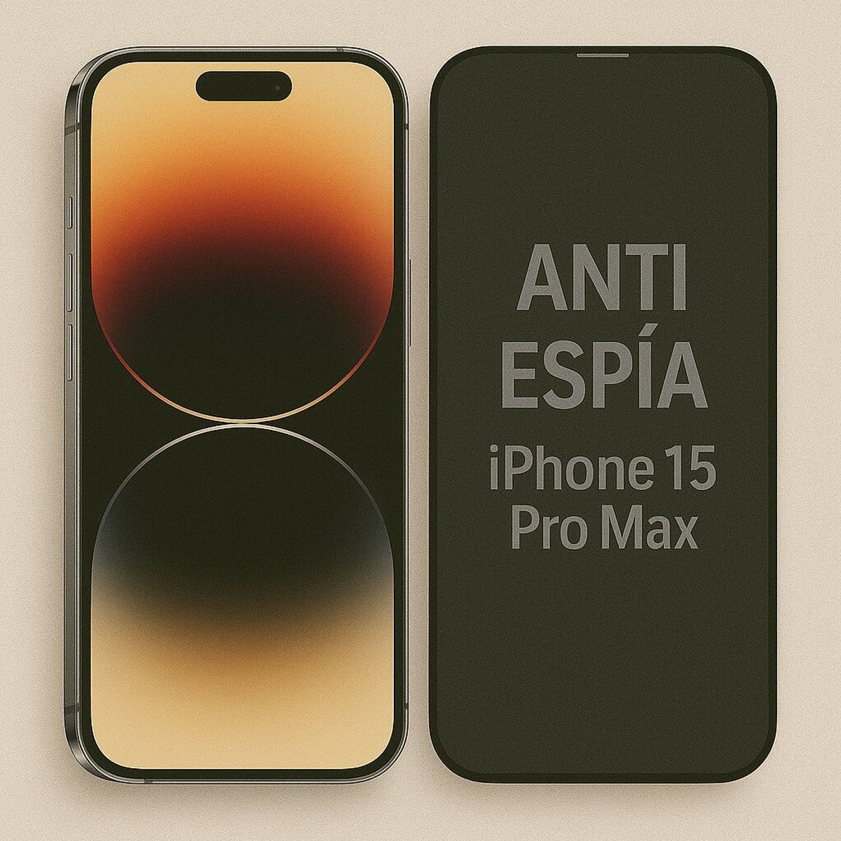 GENERICO - Vidrio Protector de Pantalla Premium Antiespia para Iphone 15 PRO MAX