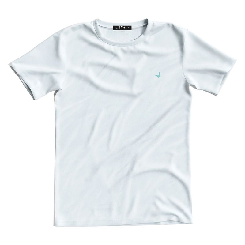 GENERICO - Camiseta Cuello Redondo  AX Blanco Algodón Peruano