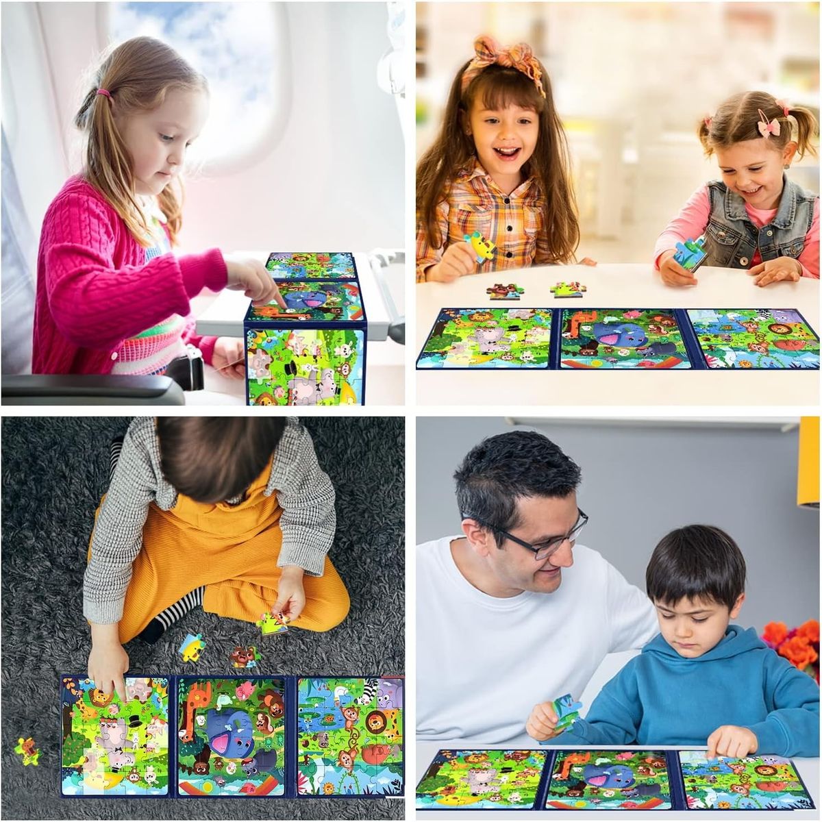 GENERICO - Libro Rompecabeza Magnético 3 En 1 Tema Fiesta En El Bosque