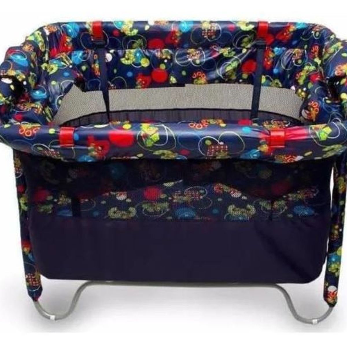 GENERICO - Cuna Corral DobleNivel y Económico De Bebe Colchoneta Azul