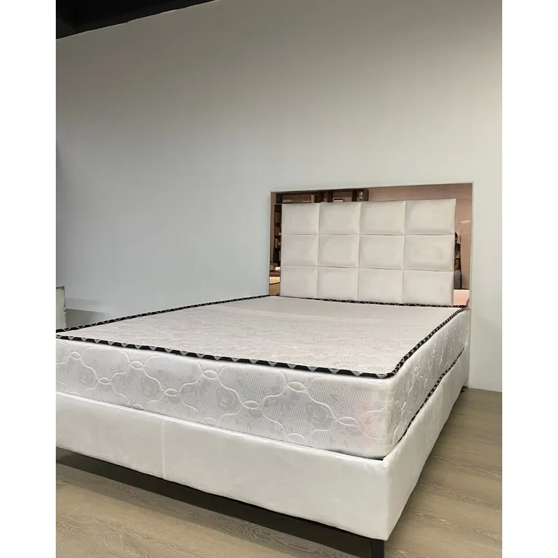 GENERICO - combo juego de alcoba Base cama + espaldar  blanco + colchon