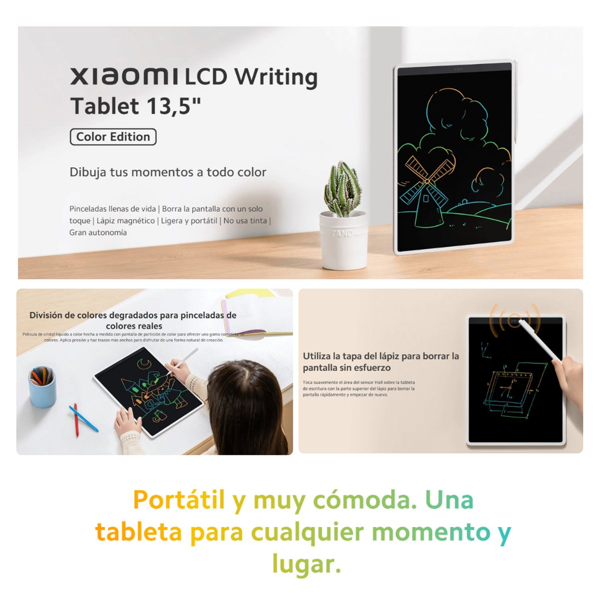XIAOMI - Pizarra Electrónica Xiaomi LCD Writing Tablet 135″ Color Edition
