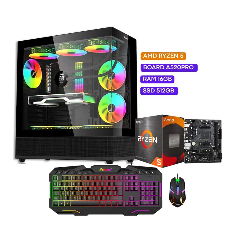 JANUS - COMPUTADOR PC GAMER  AMD RYZEN 5 4600G 3,7GHZ 16 GB RGB/512 SSD BOARD A520PRO.