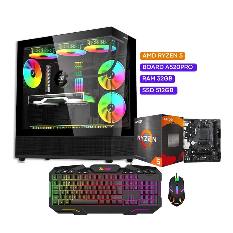 JANUS - COMPUTADOR PC GAMER  AMD RYZEN 5 4600G 3,7GHZ 32 GB RGB/512 SSD BOARD A520PRO.